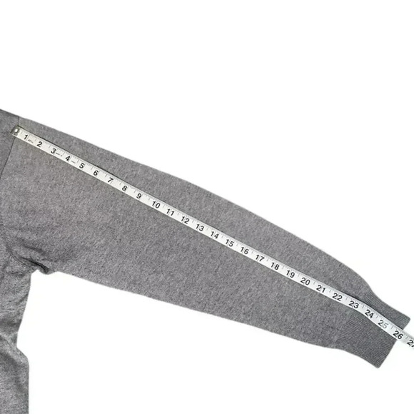 Peter Millar Current Gray Silk Cotton Cashmere Men's Size XXL V-Neck Sweater - Picture 6 of 10